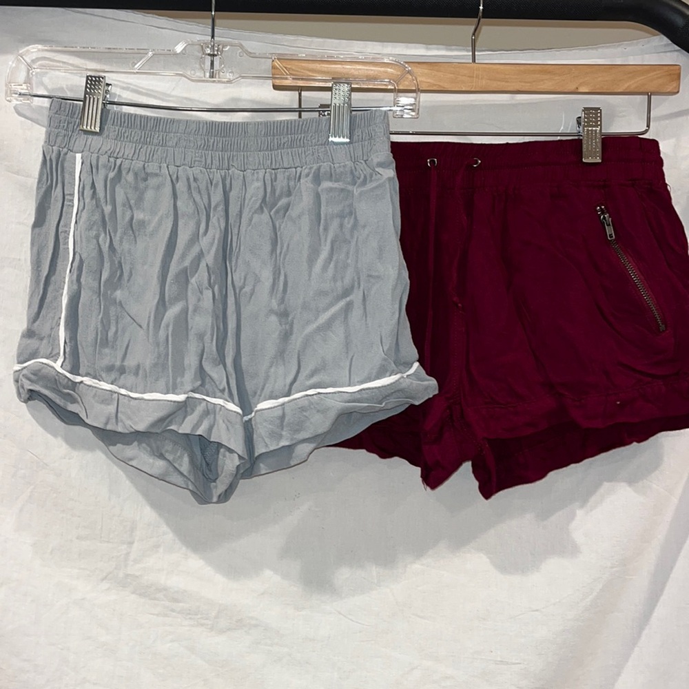 package deal both blue and maroon shorts.